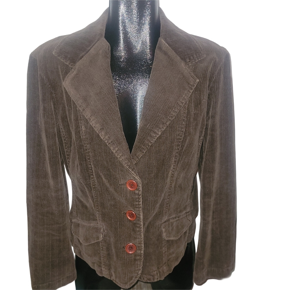 Sonoma Brown Corduroy Retro Vibes Classic Blazer Size L